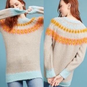 Anthropologie Sleeping on snow Oversized Nordic style sweater small